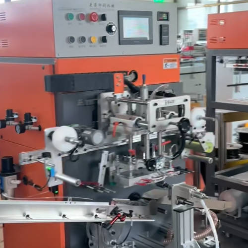 Two blueberry bucket screen printing machines and three round bucket screen printing machines have all been assembled